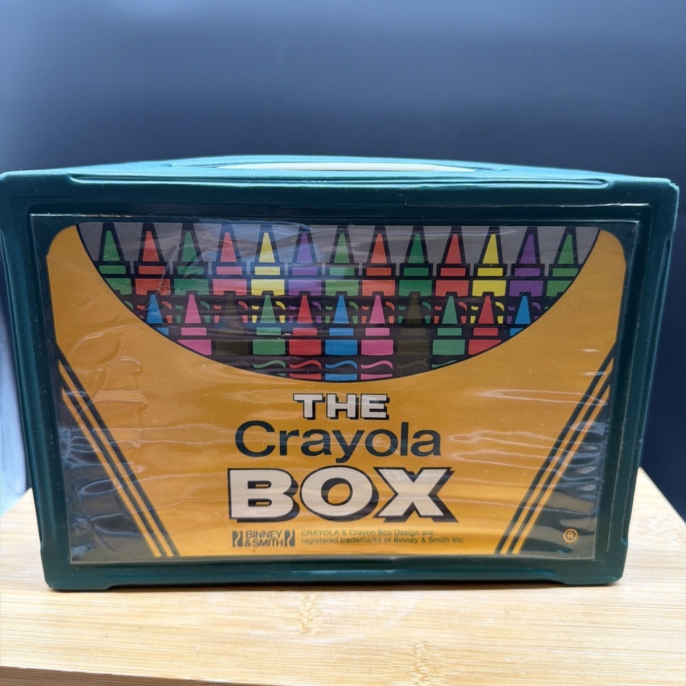 The Crayola Box Green Vintage Binney & Smith Case Crayons